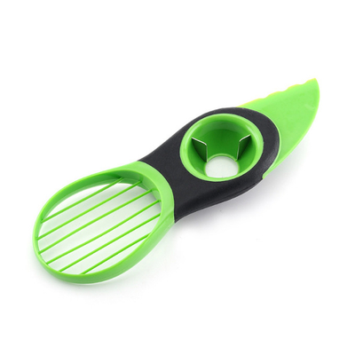 Articles de ménage 3 d'acier inoxydable de cuisine dans 1 outil de vert de trancheuse d'avocat