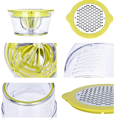 La cuisine en vrac manuelle fournit le presse-fruits orange de presse-fruits de citron la râpe de tasse de mesure