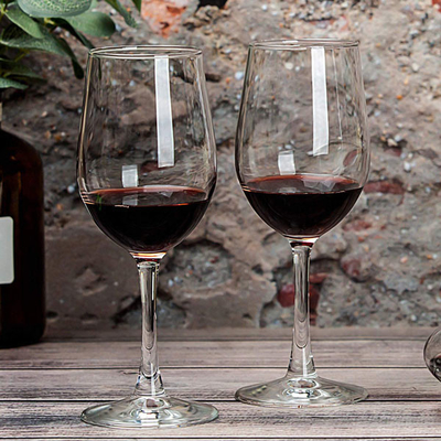 Verrerie en verre potable transparente de tasse de vin rouge de cuisine d'ODM en vrac