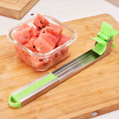 Instruments de cuisine de coupeur de trancheuse de pastèque de cube en acier inoxydable