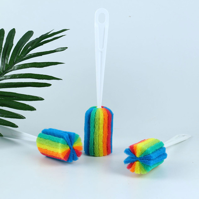 La cuisine en vrac de nettoyage de lavage d'ODM fournit la longue brosse en plastique d'épurateur de bouteille de poignée