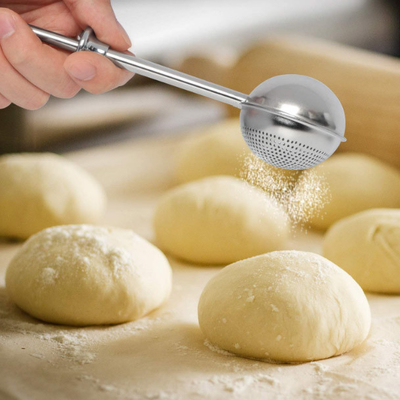 dispositif trembleur de chiffon de farine d'articles de ménage d'acier inoxydable d'outil de boulangerie
