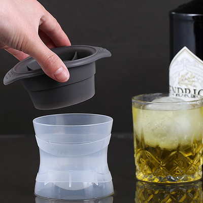 Moule rond de sphère de silicone de fabricant de boule de glaçon de barre de cuisine grand pour le whiskey