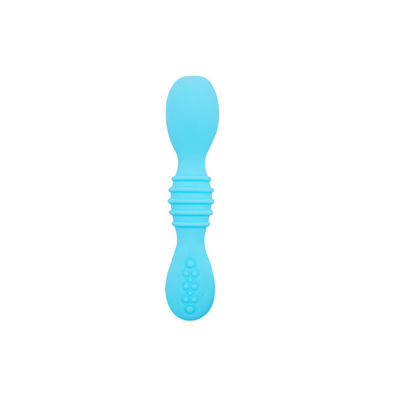 Cuillère de mastication d'arc-en-ciel de silicone pour des bébés et des enfants en bas âge lave-vaisselle et coffre-fort de congélateur