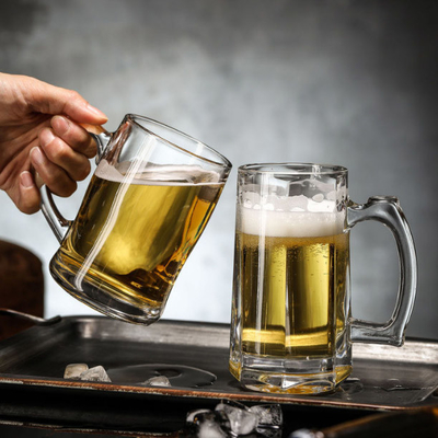 Bière personnalisée Stein Glass Mug With Handle d'extra large 35 onces