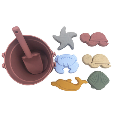 Seau unisexe de sable de mer de silicone d'été d'enfant réglé pour la plage
