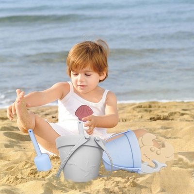 Seau unisexe de sable de mer de silicone d'été d'enfant réglé pour la plage