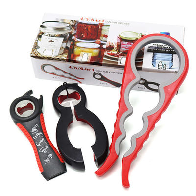 5 dans 1 fonction multi peuvent kit d'ouvreur de bouteille d'ouvreur avec la poignée de silicone