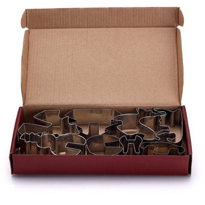 Ensemble de moule de biscuit du coupeur 3D de biscuit de série de Noël d'acier inoxydable de DIY