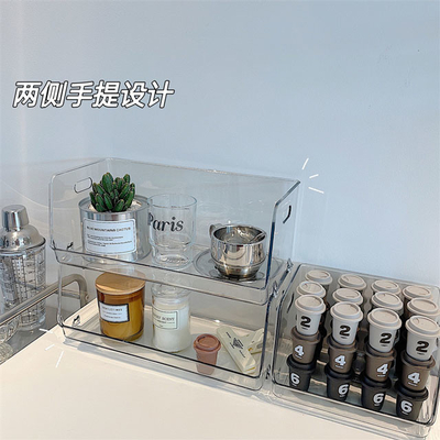 papeterie acrylique de For Cosmetic Jewelry d'organisateur de poubelles de stockage de l'espace libre 18L