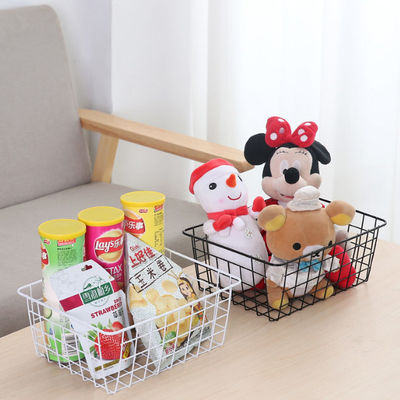 Organisation d'office de casiers métalliques en métal de paniers de stockage de fil avec des poignées