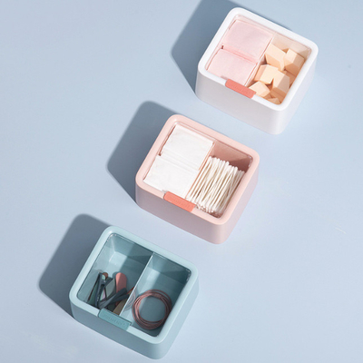 Boîte de distributeur de récipient en plastique pour l'organisateur Cotton Storage de stockage de salle de bains