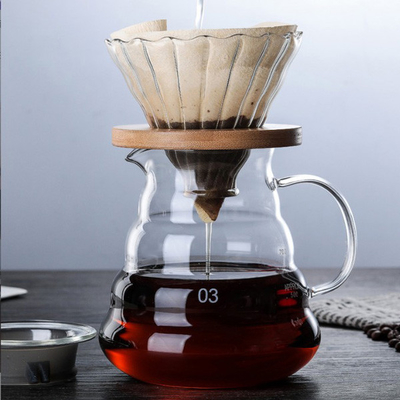 Fabricant de café essentiel fait main de Tools Borosilicate Glass de barman avec le filtre en verre d'entonnoir