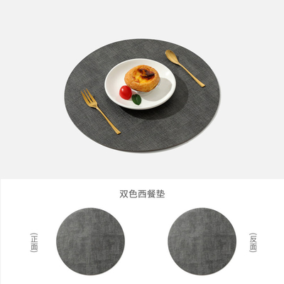 Tapis en cuir de Tableau de dîner de tapis d'endroit d'isolation de rond antidérapant résistant à la chaleur