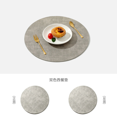 Tapis en cuir de Tableau de dîner de tapis d'endroit d'isolation de rond antidérapant résistant à la chaleur