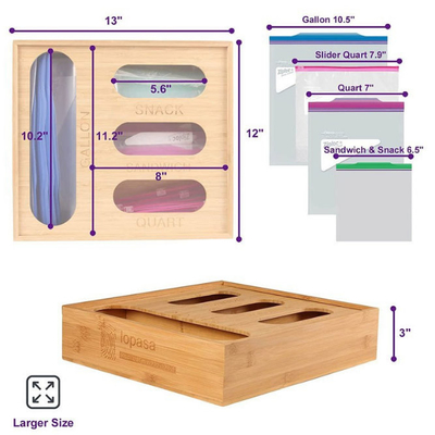 Organisateur zip-lock Dispenser For Drawer de sac de vêtements