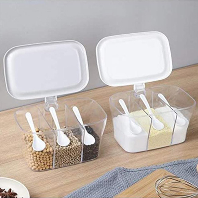 Boîte de assaisonnement acrylique adaptée aux besoins du client de récipients d'entreposage d'épice de cuisine