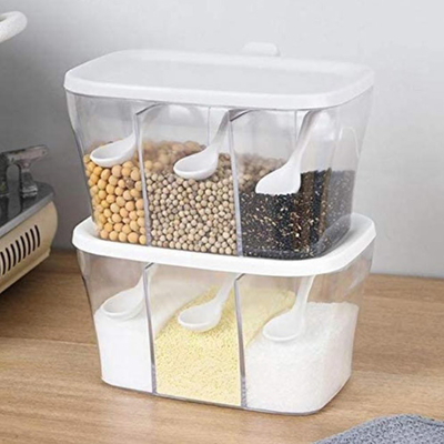 Boîte de assaisonnement acrylique adaptée aux besoins du client de récipients d'entreposage d'épice de cuisine