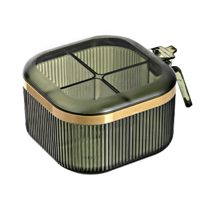 Récipients d'entreposage en plastique intégrés clairs d'épice de cuisine 4-In-1 multifonctionnels