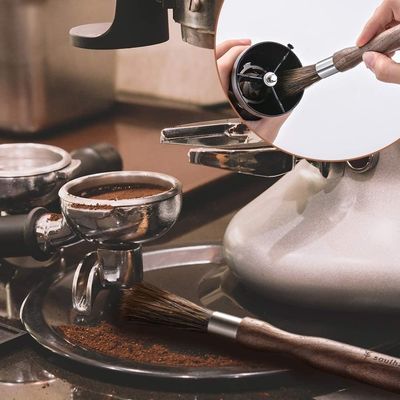 Barman naturel de Cleaning Brush For de broyeur de café d'expresso en bois de noix
