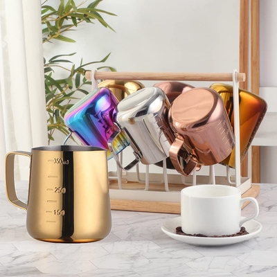 Barman essentiel Tools Coffee Picher 350ml /12oz d'acier inoxydable d'or