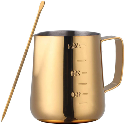 Barman essentiel Tools Coffee Picher 350ml /12oz d'acier inoxydable d'or