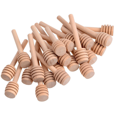 Ustensiles en bambou Honey Sticks Dipper en bois de cuisine de nid d'abeilles de 3 pouces