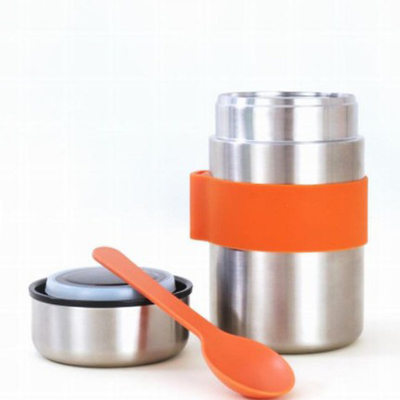 flacon isolé thermique de gamelle de vide de l'acier inoxydable 400ml avec la cuillère