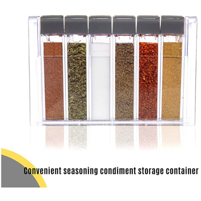 Pots en plastique de dispositifs trembleurs de récipients d'entreposage d'épice d'espace libre de TOPZEA pour des condiments d'assaisonnements