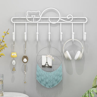Balai de bâti de porte ou de mur et acier en métal blanc de support de balai