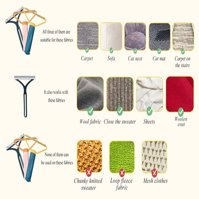 Le métal en plastique portatif déracinent le rouleau de solvant de cheveux de vêtements de la poussière de fibre pour le tapis de divan
