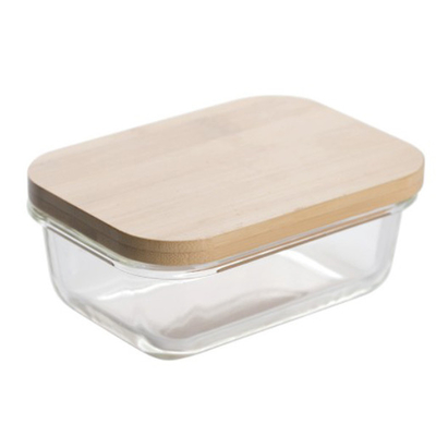 Verre en bambou promotionnel Bento Box Divided Lunch Box avec la courroie élastique