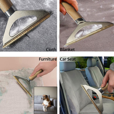 Rouleau en bois de solvant de cheveux de vêtements de fibre de duvet de poignée pour des cheveux d'animal familier de vêtements