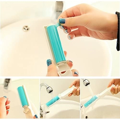 brosse de rouleau de solvant de 18.7cm Mini Plastic Carpet Clothes Hair pour Cat Dog