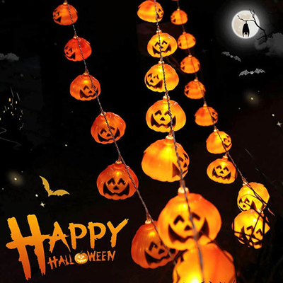 Lumières extérieures d'intérieur de ficelle de potiron des ornements LED de Noël de Halloween