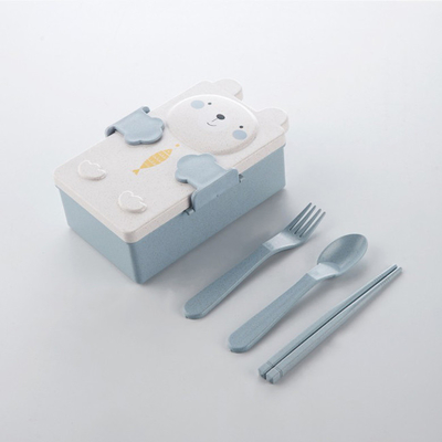 Pp et bento de compartiments de Straw Fibre Lunch Box 2 de blé