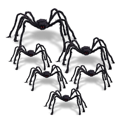 Araignée velue réaliste virtuelle de carnaval de Halloween d'ornements fantasmagoriques de Noël
