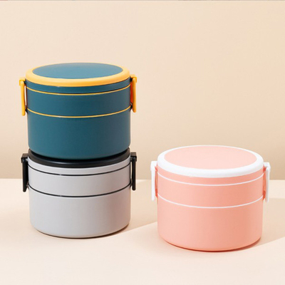 Gamelle multi en plastique Bento With Spoon 1000ml 1400ml de compartiment de double couche