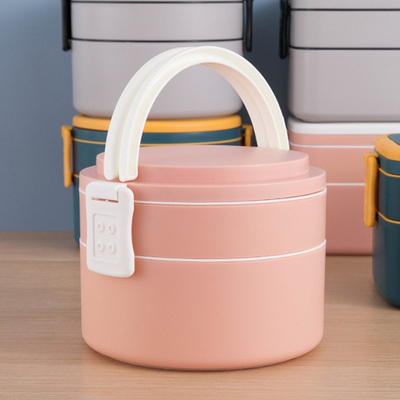 Gamelle multi en plastique Bento With Spoon 1000ml 1400ml de compartiment de double couche