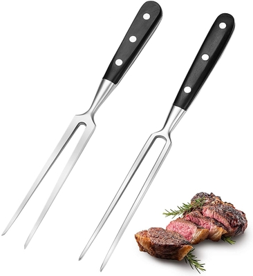Fourchette de BARBECUE d'acier inoxydable de bifteck de 12 pouces pour le gril de rôti de cuisine