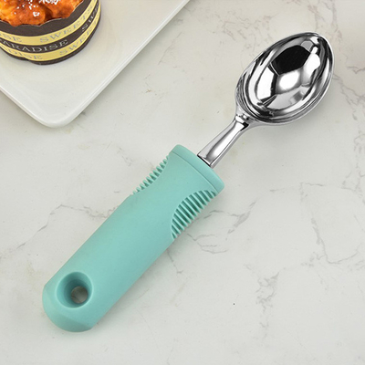Le en vrac d'approvisionnements de cuisine d'acier inoxydable crème le scoop 25mm avec non la poignée de glissement