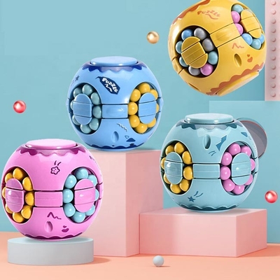 Cube deux en Toy Decompression Puzzle Magic Bean de gyroscope de bout du doigt dans un