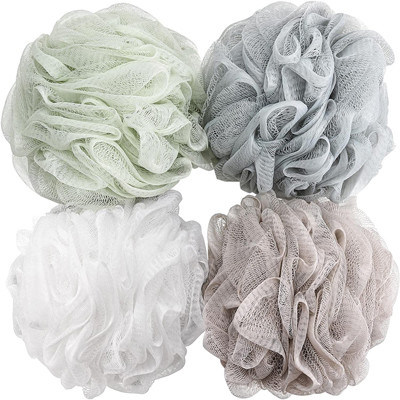 Le corps multicolore d'utilisation à la maison lavent le matériel de PE de Mesh Bath Sponge