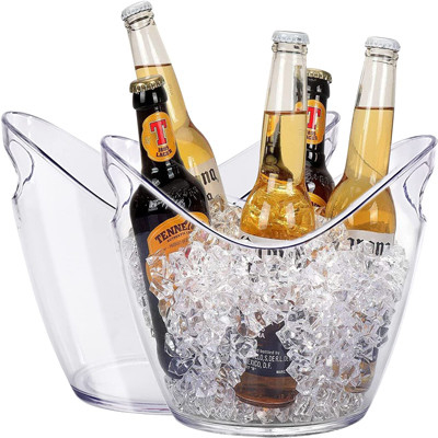 Boisson ovale en plastique de partie de stockage seaux à glace de 5 litres pour la bouteille à bière
