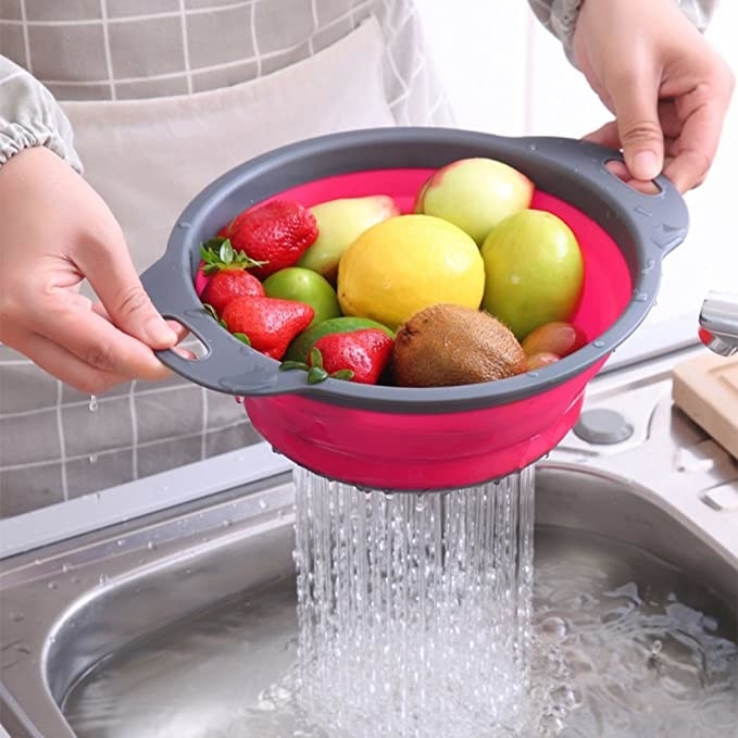 Approvisionnements se pliants de cuisine en vrac de panier de drain d'évier de filtre de légume fruit de silicone