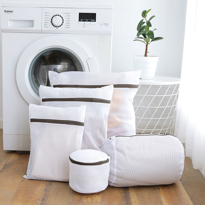 Maille en nylon de sac de lavage de blanchisserie de filtre de Microfiber de produits en plastique blancs d'articles de ménage