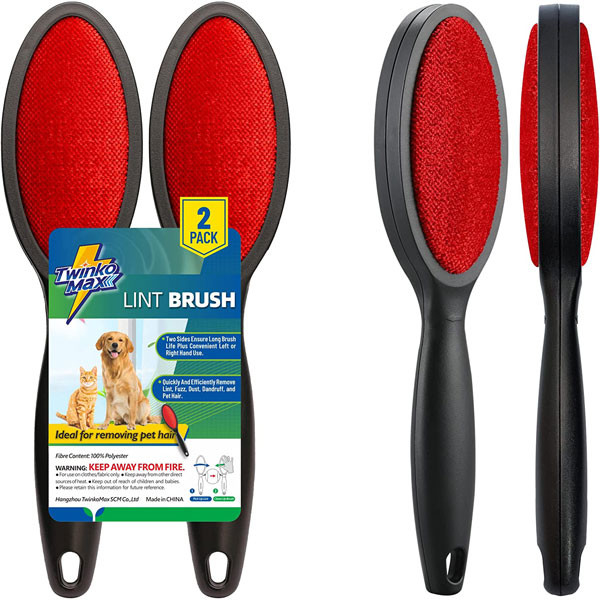 Le double a dégrossi les vêtements magiques de fibre que la brosse de rouleau de solvant de cheveux pour des vêtements couvrent le tapis